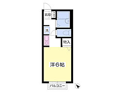 グリーングラス3 ワンルームの間取図画像
