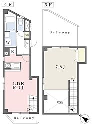 リトルズちば松波 1LDKの間取図画像
