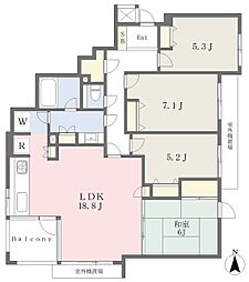 リーベスト勝田台エルベールの街B棟 4LDKの間取図画像