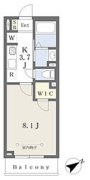 八千代市大和田新田マンション 1Kの間取図画像