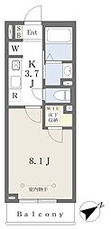 八千代市大和田新田マンション 1Kの間取図画像