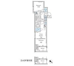 パークアクシス押上レジデンス 2DKの間取図画像