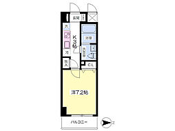 グランヴィラ成田赤坂 1Kの間取図画像