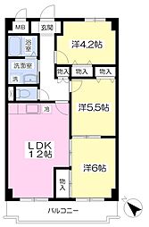 サンテビラ 3LDKの間取図画像