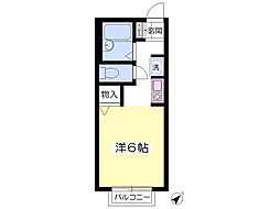 グリーングラス2 ワンルームの間取図画像