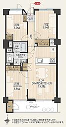 勝田台マンション 3LDKの間取図画像