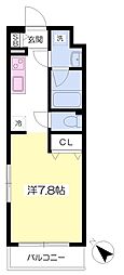 メトロステージS妙典富浜 ワンルームの間取図画像