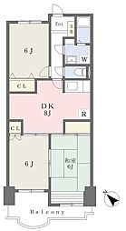 グレイスベアー 3DKの間取図画像