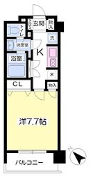 SATOMI6番館 1Kの間取図画像