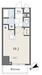 プライムコート本八幡 ワンルームの間取図画像