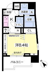 T・OBLDG.2nd 1Kの間取図画像