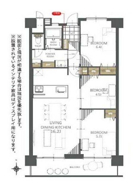 ■開放感あふれる南向き住戸で陽光をたっぷり享受。