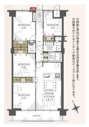 ファミール第2西船橋 4LDKの間取図画像