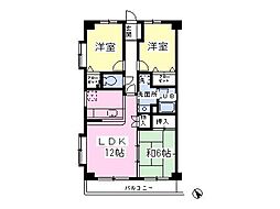 ルピナス津田沼 3LDKの間取図画像