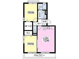 ストリーム大久保 2LDKの間取図画像