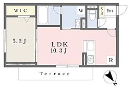 TAKE藤 1LDKの間取図画像