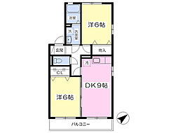 東展台A 2DKの間取図画像