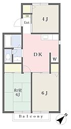 サニーコートC 3DKの間取図画像