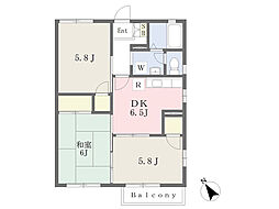 サザンハイム 3DKの間取図画像