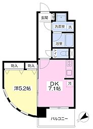 テンペスト 1DKの間取図画像