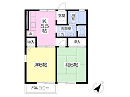 カーサベルデ1 2Kの間取図画像