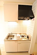 1口ガスコンロ付きのキッチン