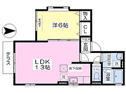 ピースフォレスト 1LDKの間取図画像