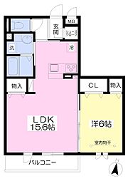 グランドソレイユ 1LDKの間取図画像