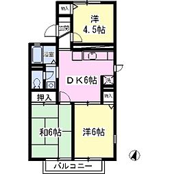 アムールC 3DKの間取図画像