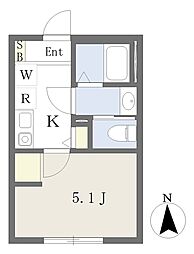 (仮称)瀬谷区三ツ境 賃貸計画 1Kの間取図画像