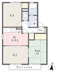 ソレイユ・K 3Kの間取図画像