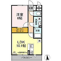 BLESS戸塚弥生台 1LDKの間取図画像