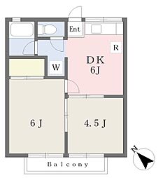 よりやハイツ 2DKの間取図画像