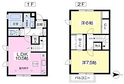 デルニエメゾン 2LDKの間取図画像