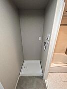 安心の室内洗濯機置き場