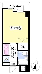 有馬第2ビル 1Kの間取図画像