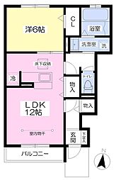 カーサアトリオ 1LDKの間取図画像