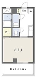 ボンヌ・シャンス藤沢 ワンルームの間取図画像