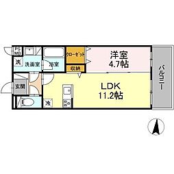 TERRACEWELLNESS 1LDKの間取図画像