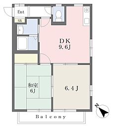 ショアヴィレッジC 2DKの間取図画像