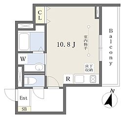 サザンヒルズ茅ヶ崎 ワンルームの間取図画像