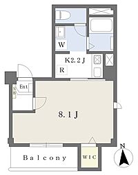 リブロピーノ湘南藤沢 1Kの間取図画像