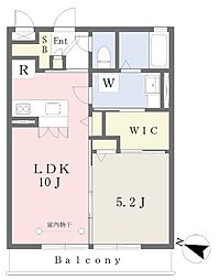 フロール湘南 1LDKの間取図画像