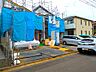 外観：建築中外観（B棟は左側）