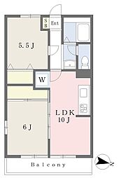 フローラル湘南 2LDKの間取図画像