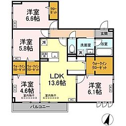 レジデンス湘南2 4LDKの間取図画像