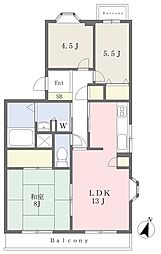 アブニール湘南 3LDKの間取図画像