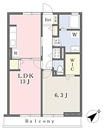 クレスト壱番館 1LDKの間取図画像