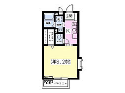 ウイングK ワンルームの間取図画像