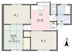 セジュールK3 3DKの間取図画像